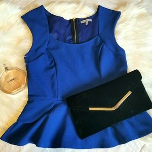 Charlotte Russe Cobalt blue peplum top